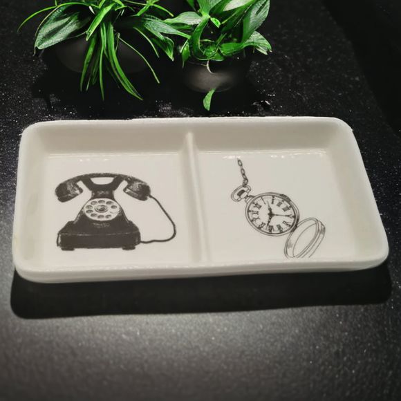 George Hardy Ceramic Trinket Keys Jewelry Coins Post Its Dish Tray - Picture 1 of 5